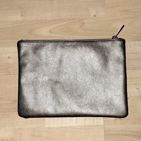 Merona metallic purse clutch make up bag pouch travel wallet card holder NWOT - Picture 3 of 8